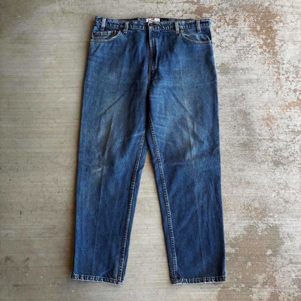Levis 540 Orange Tab Relaxed Fit Jeans Mens 38x30 Medium Wash Blue Denim